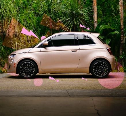 The New FIAT® 500e: Electric Subcompact SUV | FIAT® USA Fiat Logo, Subcompact Suv, Fiat 500e, New Fiat, Turquoise Background, Embroidered Leather, City Car, Fiat 500, Driving Experience