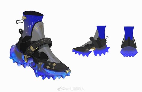 Cyberpunk Shoes Drawing, Sneaker Concept Art, Character Clothing Design, Cyberpunk Shoes, Designing Clothes, Character Clothing, Concept Clothing, Cyberpunk Fashion, Shoes Drawing