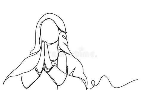 Continuous line art or One Line Drawing of Prayer Hand, linear style and Hand drawn Vector illustrations,outline ,cartoon doodle vector illustration Outline Cartoon, Prayer Hand, Hand Outline, Continuous Line Art, Prayer Hands, Doodle Vector, Cartoon Doodle, Outline Drawing, One Line Drawing