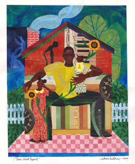 Original illustrations by Ekua Holmes | R. MICHELSON GALLERIES Family Art Print, Black Arts, Black Art Painting, Afrocentric Art, Brown Art, Limited Edition Giclee, Family Values, Family Art, Dope Art