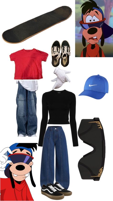 Costume to wear for Halloween Disney Halloween Costumes Goofy Movie, Character Day School Spirit Week, Goofy And Max Costume, Disney Characters To Dress Up As, Spirit Week Character Day Ideas, Halloween Costumes Goofy, Max From Goofy Movie Costume, Easy Disney Costumes Diy Last Minute, Max Goof Costume