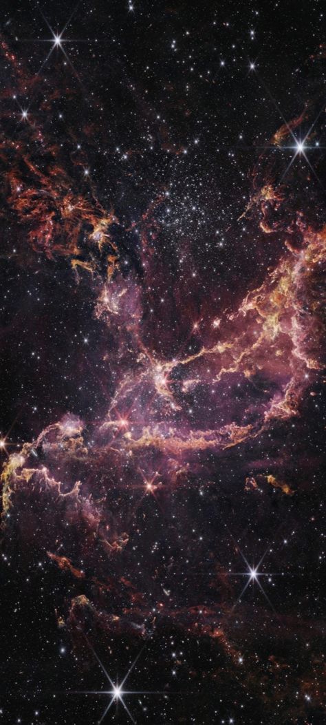 New born stars in NGC-346 by the JWST/NASA Cropped mobile wallpaper 1080x2400 Nasa Stars Wallpaper, Nasa Pictures Wallpaper, Nasa Photos Galaxies, Jwst Nasa Wallpaper, Nasa Wallpaper Hd, Nasa Galaxy Pictures, Jwst Nasa Images, Jwst Nasa, Nasa Space Pictures