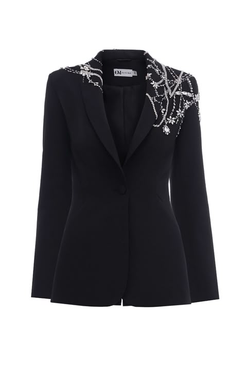 Ida jacket Evening Suits For Women, Luxury Embroidered Blazer For Evening, Elegant Wedding Blazer With Intricate Embroidery, Luxury Embellished Evening Blazer, Elegant Fitted Blazer With Intricate Embroidery, Luxury Embroidered Evening Blazer, Designer Cocktail Dress, Blazer Designs, Woman Suit Fashion