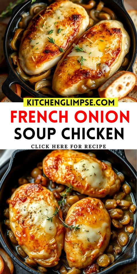 Savor the rich, comforting flavors of this French Onion Soup Chicken recipe! This delicious dish combines tender chicken breasts with caramelized onions, savory broth, and melted cheese, all served over a bed of crusty bread. It’s a delightful twist on classic French onion soup that’s perfect for cozy dinners or special occasions.

👉 Discover the full recipe and tips for the ultimate comfort food! Pin this for a hearty meal that will warm your heart! #FrenchOnionSoupChicken #ComfortFood #DinnerIdeas #EasyRecipes #FoodieFavorites

Keywords: french onion soup chicken recipe, french onion soup chicken crock pot, french onion soup chicken bake, french onion soup chicken recipe Onion Soup Chicken Crockpot, French Onion Soup Chicken Recipe, Soup Chicken Crockpot, Chicken French Onion Soup, Crock Pot French Onion Soup, French Onion Soup Chicken, Onion Soup Chicken, Soup Chicken Broth, Crockpot French Onion Soup