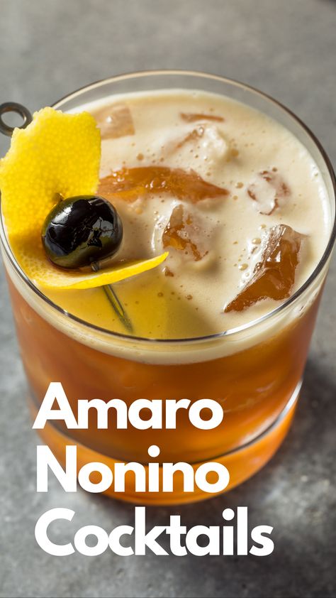 Amaro Nonino Cocktails Curious Elixirs Recipe, Disaronno Cocktails Recipes, Amaro Nonino Cocktails, Bourbon Craft Cocktails, Cocktails That Don’t Taste Like Alcohol, Amaro Cocktails, Boulevardier Cocktail, Old Forester Bourbon Cocktails, Grapefruit Bitters