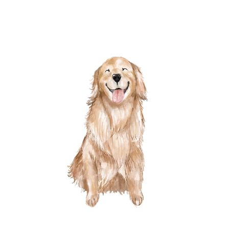 Premium Vector | Golden retriver watercolor soft Painting Of Golden Retriever, Watercolour Golden Retriever, Golden Retriever Watercolor Painting, Golden Retriever Print, Watercolor Dog Painting, Watercolor Dogs Easy, Watercolor Golden Retriever, Dog Widget, Golden Retriever Water