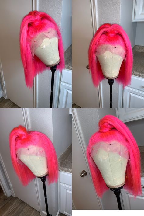 Watch how I achieved this Hot Pink Half Up Half Down Bob!! 💓💓 https://youtu.be/rcAXbqr9s3I Hot Pink Bob, Half Up Half Down Bob, Pink Bob, Hot Pink Hair, 13x4 Lace Front Wig, Dr Closet, Hair For Women, Birthday Hair, Frontal Hairstyles