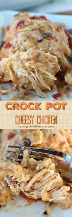 Crock Pot Cheesy Chicken Crock Pot Cheesy Chicken, Delicious Casseroles, Slow Cooker Dinner Recipes, Crock Pot Food, Martina Mcbride, Full Recipes, Slow Cooker Dinner, Crockpot Dishes, Tater Tots