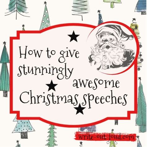 It's not too early to begin thinking about getting the best words in order for your annual Christmas speech! Give yourself a head start. Speech Writing Tips, Speech Template, Toast Speech, Printable Outline, Christmas Speech, Speech Writing, Label Text, Fear Of Public Speaking, Increase Vocabulary