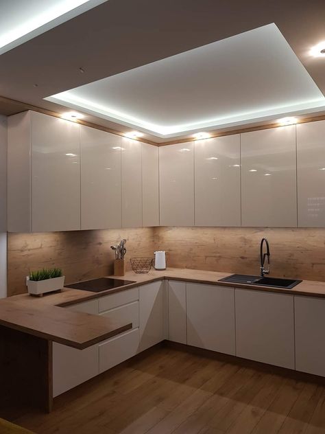 Kuhinje Ideas Inspiration, Reference Lighting, Simple Kitchen Design, Kabinet Dapur, Modular Kitchen Design, Modern Kitchen Interiors, Wood Colour, Kitchen Interior Design Decor, Kitchen Interior Design Modern