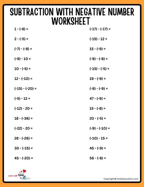 Subtraction With Positive Negative Numbers Worksheet | FREE Download Check more at https://kto5education.com/subtraction-with-positive-negative-numbers-worksheet/ Year 7 Maths, Negative Numbers Worksheet, Positive And Negative Numbers, Math Fractions Worksheets, Mental Maths Worksheets, Positive Numbers, Numbers Worksheet, Numbers Worksheets, Mathematics Worksheets