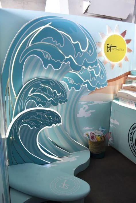 Surf Birthday, Surf Party, Create Cultivate, Ocean Party, Exhibition Booth, Exhibition Stand, Ocean Themes, Diy Paint, Display Design