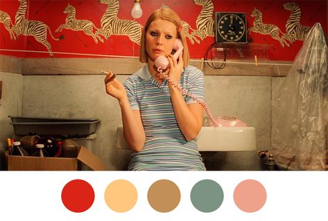 Wes Anderson Margot Tenenbaum, Royal Tenenbaums Color Palette, The Royal Tenenbaums Color Palette, Darjeeling Limited Color Palette, Wes Anderson Aesthetic Colour Palettes, Wes Anderson Nails, Wes Anderson Outfit Inspiration, Wes Anderson Palette, Wes Anderson Outfits