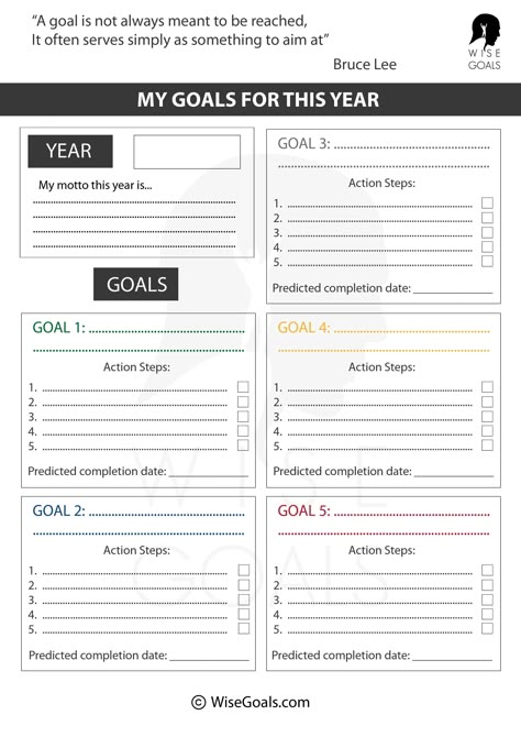 Life Plan Template, Goal Planning Worksheet, Smart Goals Worksheet, Smart Goals Template, Counseling Worksheets, 5 Year Plan, Goals Sheet, Goal Setting Template, Goals Worksheet