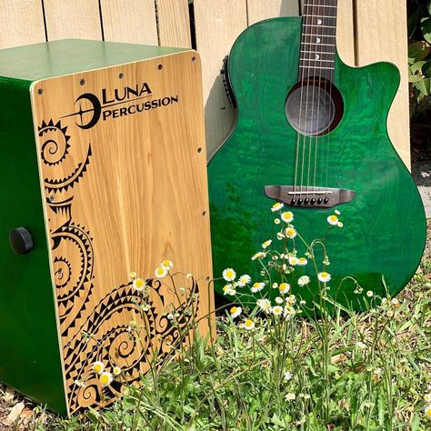 Luna Guitars on Instagram: “☘️ The green Luna cajon would match beautifully with a dazzling emerald green acoustic guitar 🙂 What do you think?  #green #lucky…” Guitar Inspiration, Luna Guitars, Music Guitar, Green Kitchen, Percussion, Acoustic Guitar, Emerald Green, You Think, Thinking Of You