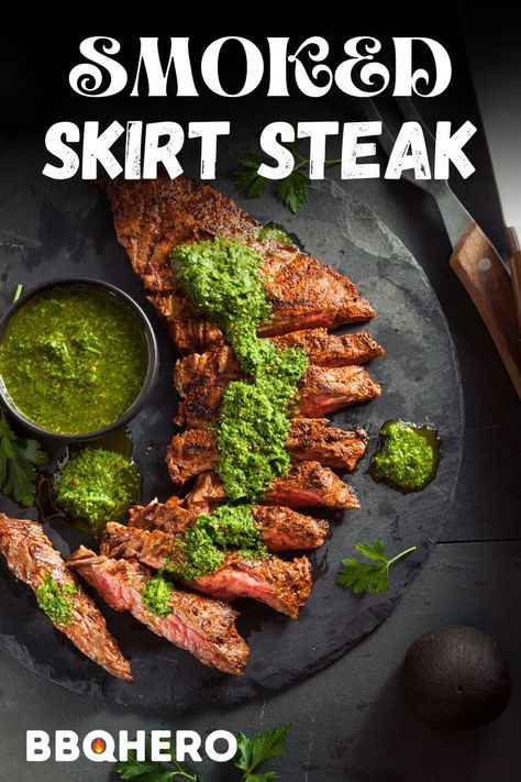 Smoked Skirt Steak, Skirt Steak Recipe, Skirt Steak Recipes, Swiss Steak, Traeger Recipes, Smoked Meat Recipes, Smoked Beef, Smoked Brisket, Food Advertising