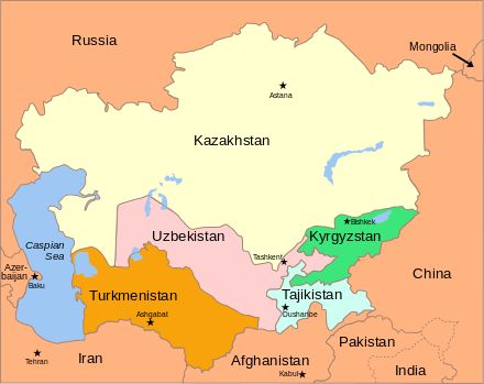 Central Asia Map, Asian Maps, Geography Vocabulary, India World Map, China Russia, Iran Travel, Asia Map, Geography Map, Asian History