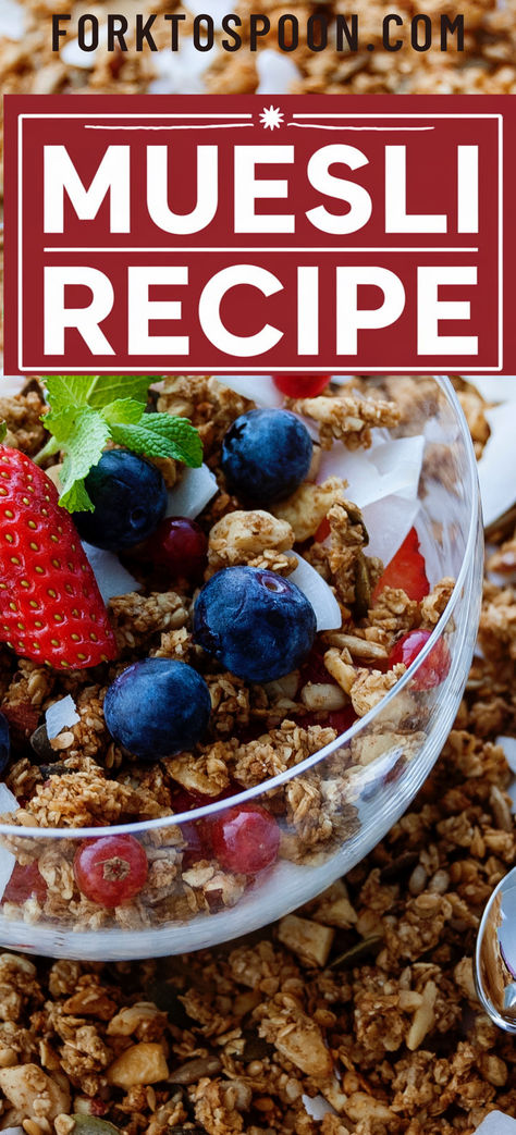 Healthy, crunchy, and full of goodness! 🥣✨ This homemade muesli is the perfect choice for breakfast or a satisfying snack. Muesli Recipe Breakfast, Muesli Recipes, Muesli Breakfast, Muesli Recipe, Health Eating Plan, Air Fryer Breakfast, Healthy Holiday Recipes, Healthy Air Fryer, Homemade Muesli