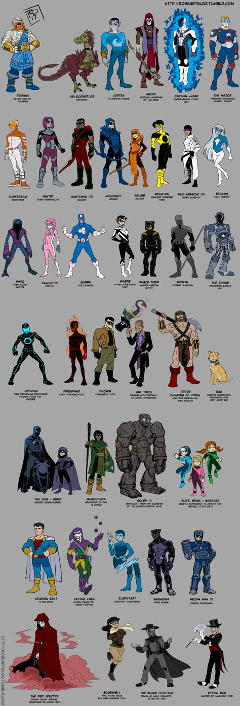 Superhero stack by RobD2003 Superhero Design Inspiration, Superhero Character Inspiration, Gravity Superhero Concept, Space Villain Concept Art, Animal Superhero Character Design, Archer Superhero Oc, Super Villains Oc, Street Level Superhero Concept, Male Super Hero Character Design