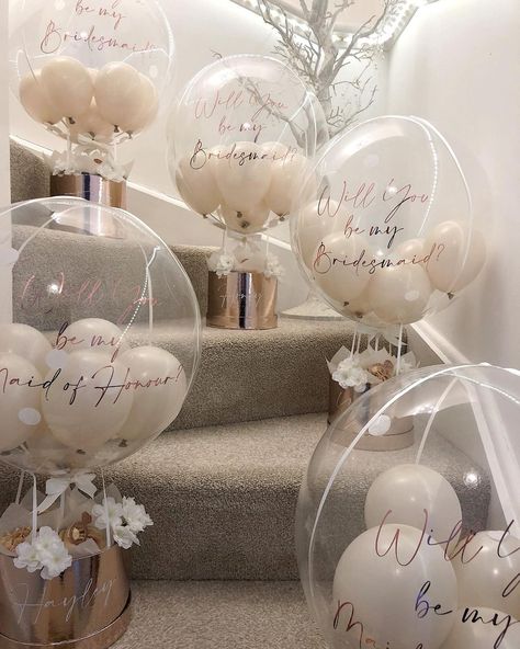 Bridesmaid Proposal Cupcakes, Proposal Cupcakes, Bridesmaid Ideas, Clear Balloons, Bridesmaid Proposal Gifts, Proposal Gifts, Will You Be My Bridesmaid, Be My Bridesmaid, Bridesmaid Proposal