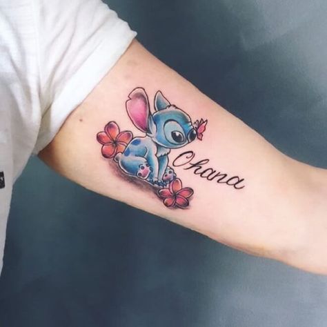 Disney Stitch Tattoo, Ohana Tattoo, Stitch Tattoo, Cat Tattoos, Disney Tattoo, Friendship Tattoos, Tiny Tattoo, Diy Tattoo, Tattoos For Daughters