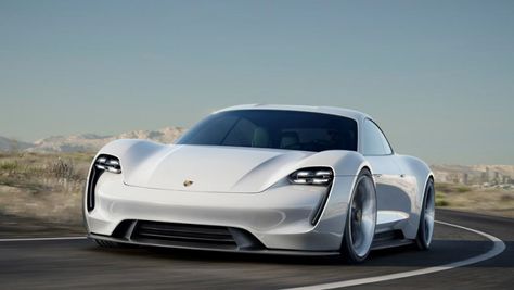 Porsche Takes Aim at Tesla, Unveils "Mission E" Concept - Core77 Porsche Electric, Porsche Mission E, Carros Porsche, All Electric Cars, Luxe Auto's, Electric Sports Car, Mission E, Ferdinand Porsche, Porsche Taycan