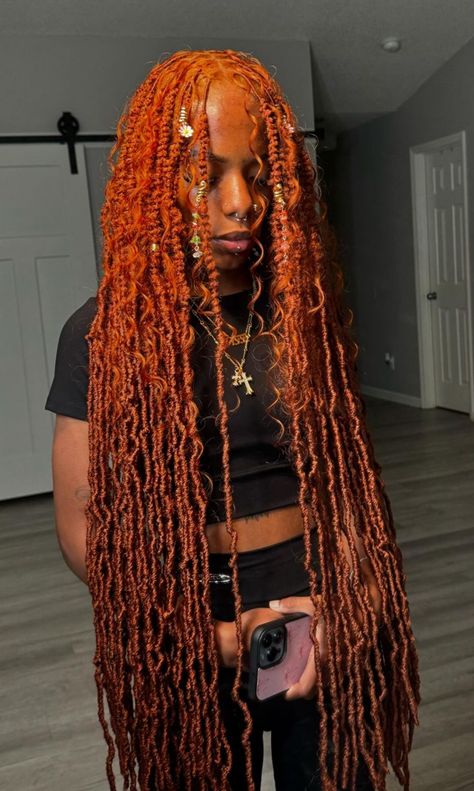 Bohemian Soft Locs, Locs Ginger, Soft Locs, Locs, Ginger, Wigs, Orange, Hair, Red