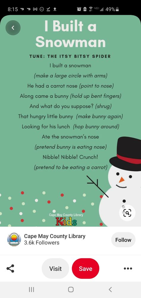 Snowman Songs For Toddlers, December Circle Time Songs, Snowman Songs For Preschool, Winter Storytime Ideas, December Songs For Toddlers, Christmas Action Songs For Preschoolers, Snow Songs For Toddlers, Snowman Curriculum, Preschool Snowman Theme