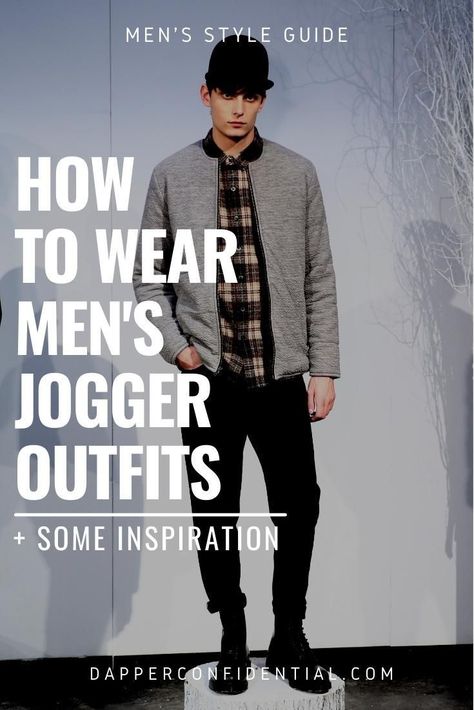 From work to streetwear, we show you how to create jogger outfits for men that are both comfortable and effortlessly stylish. Read the article to find out how to feel relaxed and still look good - with these versatile pants. Office Outfit Men, Mens Office Fashion, Mens Joggers Outfit, Jogger Outfits, How To Wear Joggers, Men's Office, Joggers Men, Gym Joggers, Streetwear For Men