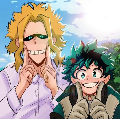 Boku No Hero Academia ☂️ on Instagram: “Smile ❤️ ⠀ ⠀ Follow @bnhaclub for more bnha posts ⠀ ⠀ ___________________________ ⠀ Credit: @smallermight ____________________________ ⠀…” Deku And All Might, All Might And Deku, Goten Y Trunks, Mha Fanart, Mha Art, Deku Boku No Hero, Anime Paper, Mha Dr, Hero 3