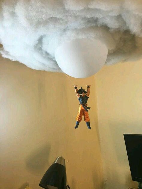 Dragon Ball Decor, Goku Birthday, Han Seojun, Dragon Z, Cloud Lamp, Laser Show, Dragon Birthday, Extremely Funny, Video Game Rooms