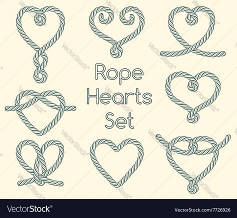 Logan Tattoo, Traditional Nautical Tattoo, Rope Tattoo, Rope Heart, Pride Tattoo, Knot Tattoo, Decorative Knots, Heart Knot, Heart Tattoo Designs