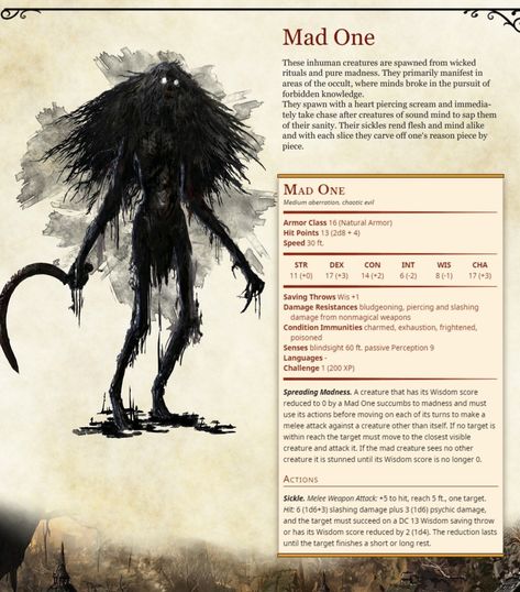 Monster Manual, Dnd Stats, Dnd Stories, Mythical Monsters, Dungeon Master's Guide, Dungeons And Dragons 5e, Darkest Dungeon, D D Monsters, Dungeons And Dragons Classes