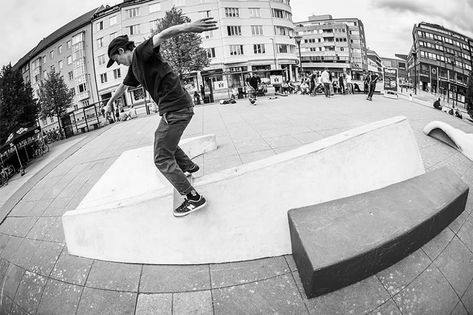 Alexis Sablone on a skateable sculpture she designed for a public square in Malmo, Sweden. Image courtesy Alexis Sablone. Alexis Sablone, Malmo Sweden, Tough Woman, Thrasher Magazine, Summer Olympic Games, Public Square, Magazine Interview, Sculpture Projects, Public Sculpture