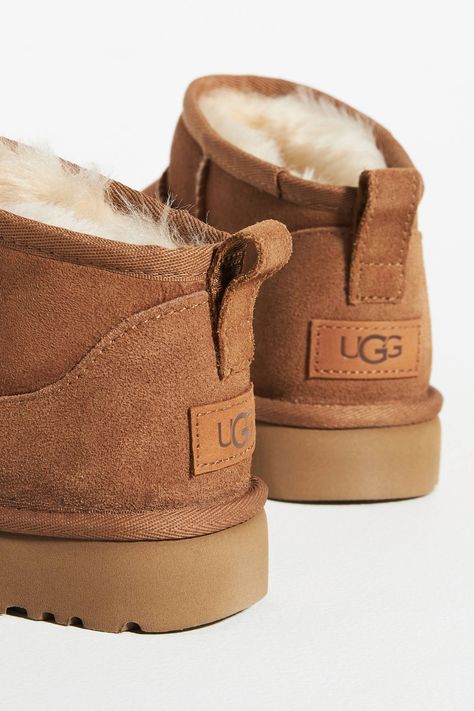 UGG® Classic Ultra Mini Boots | Anthropologie Tiny Ugg Boots, Low Rise Uggs, Ugh Ultra Mini, Ugh Mini, Platform Uggs, Ultra Mini Uggs, Ugg Mini Boots, Ultra Mini Boots, Mini Uggs