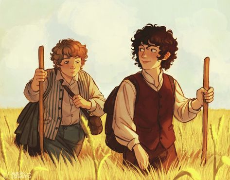 Lord Of The Rings Art, Frodo And Sam, Concerning Hobbits, Hobbit Art, Middle Earth Art, Tolkien Art, Lotr Art, The Shire, Fellowship Of The Ring