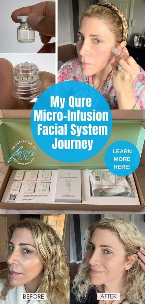 Qure Skincare's Micro-Infusion Facial System gives you clinic-level results from home minus the "clinical" costs. It's safe and easy to use. #antiagingskincare #proaging #microneedling #homespa At Home Microneedling, Microneedling At Home, Aging Backwards, Anti Aging Makeup, Anti Aging Beauty, Home Spa, Anti Aging Skin Care, Beauty Tools, Anti Aging