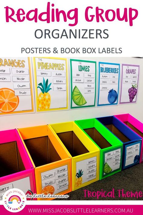 Reading Group Organization, Student Book Boxes, Planning School, Elementary Classroom Decor, Guided Reading Groups, Classroom Organisation, 3rd Grade Classroom, 2nd Grade Classroom, Class Room