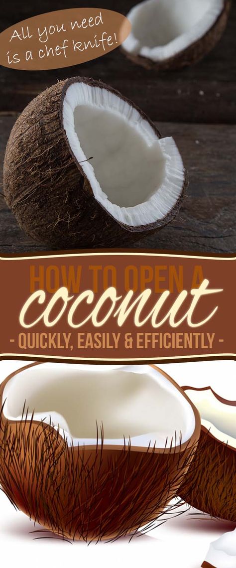 Learn How to Crack Open a Coconut Quickly Easily and Painlessly using nothing but a Chef Knife Open A Coconut, Autoimmune Paleo Diet, Coconut Oil Face Mask, Diy Coconut Oil, Yum Recipes, Dry Coconut, Raw Foods, Nut Recipes, 5 Senses