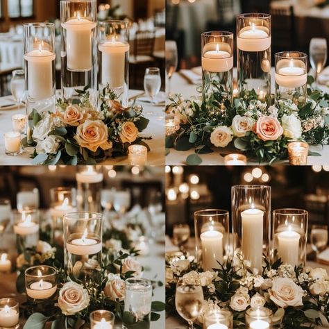 Burgundy floral centerpieces