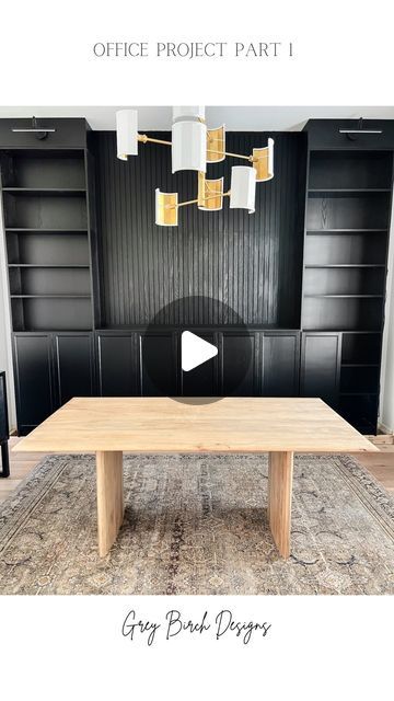 Kathryn Chiampi on Instagram: "Let’s build an office!! This week we decided to turn our unused formal dining room into the home office we desperately need!
If you’ve been here for awhile you know I love a good ikea hack so it was only fitting I went with my favorite Billy Bookcases for this built in office project.

I’m loving how this is coming together but we are far from done, up next is trimming out the sides of the built in, wallpaper on the other 3 walls and the best part decorating!

Follow along to see how our home office turns out!

Follow my shop @greybirchdesigns on the @shop.LTK app to shop this post and get my exclusive app-only content!

#liketkit #LTKunder100 #LTKhome #LTKunder50
@shop.ltk
https://liketk.it/4fgvY

#modernfarmhouse #homeoffice #homedecor #diyoffice #mydecorvi Built In Wallpaper, Built In Office, Billy Bookcases, Billy Bookcase, Diy Office, Formal Dining Room, In Wallpaper, Ikea Hack, Formal Dining