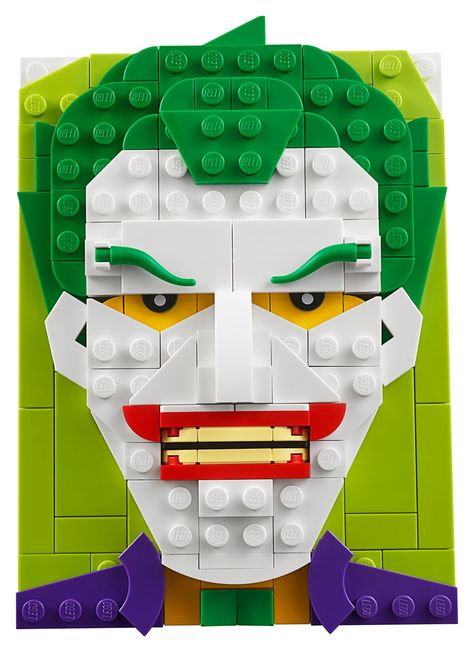 The new LEGO Brick Sketch kits are 3D puzzles made for framing. Fun! Lego Portrait, Lego Joker, Lego Website, Joker Sketch, Millennium Falcon Lego, Der Joker, Lego System, Lego Batman Movie, Lego Mini