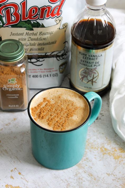 Dandy Blend Benefits, Dandy Blend Recipes, Ground Coffee Recipes, Caffeine Free Coffee, Dandy Blend, Comfort Drinks, Blended Ice Coffee, Dandelion Coffee, Iced Latte Recipe