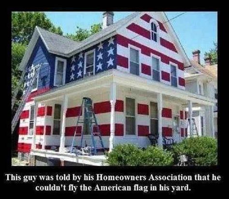 COLORS DONT RUN: | 76 Reasons Why America Is The Greatest Country In The World Homeowners Association, A Flag, Funny Captions, Land Of The Free, God Bless America, Countries Of The World, The Words, Red White Blue, A House