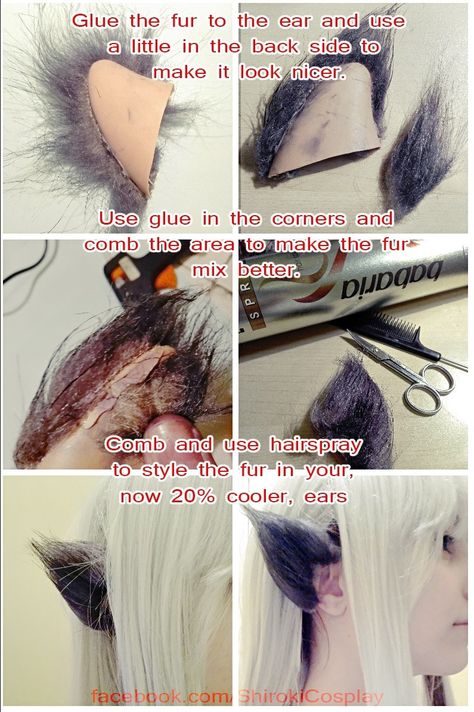 You can Cosplay — shirokii: Here is a simple “tutorial” about... Werewolf Ears, Teen Costumes, Grease Costumes, Woman Costumes, Werewolf Costume, Pirate Costumes, Mermaid Costumes, Costumes College, Wolf Costume