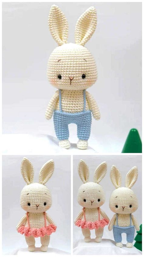 Amigurumi Bunny Free Crochet Pattern Amigurumi Bunny Free Pattern, Free Crochet Bunny, Crochet Rabbit Free Pattern, Bunny Amigurumi Free Pattern, Easter Amigurumi, Easter Bunny Crochet Pattern, Crochet Easter, Crochet Bunny Pattern, Amigurumi Bunny