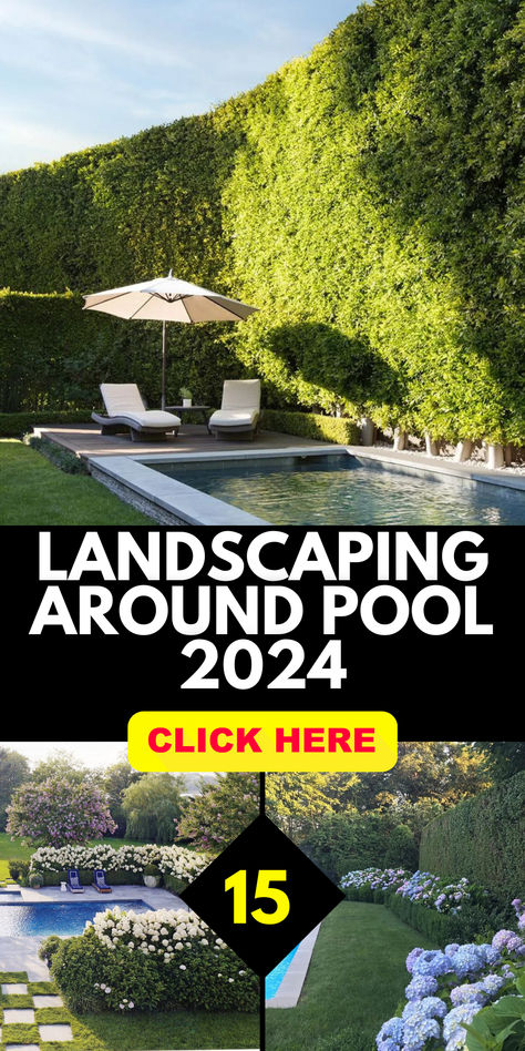 Elevate your backyard oasis in 2024 with breathtaking landscaping around the pool, where nature meets luxury. Discover innovative ideas for landscaping around pool inground, creating a tropical paradise right at home. Immerse yourself in the serenity of lush greenery and inground plants that effortlessly blend with modern design, ensuring your pool area is both stylish and tranquil. Backyard Landscaping With A Pool, Backyard Hardscape Ideas With Pool, Modern Tropical Backyard Landscaping, Pool Landscaping Design, Landscape Design Around Pool, Landscape Around Pool Inground, Pool Landscape Design Ideas, Backyard Pool Landscaping Designs, Inground Pool Landscaping Backyards