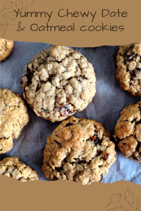 Oatmeal Cookies With Dates, Oat Date Cookies, Cookies With Dates Recipes, Oatmeal Date Cookies Recipes, Oatmeal Dates Cookies, Healthy Oatmeal Date Cookies, Date Oatmeal Cookies Recipes, Oatmeal Date Bars Recipe, Date And Oat Cookies