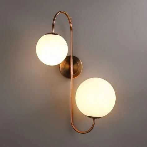 Corrigan Studio® Holten 2 - Light Dimmable Gold Armed Sconce & Reviews | Wayfair Round Wall Light, Hanging Sconces, Transitional Style Decor, Table Lamps Kitchen, Sunroom Ideas, Shade Wall, Door Hardware Interior, Round Light, Nursery Furniture Sets