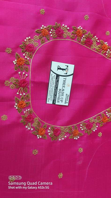 New Simple Blouse Designs, Simple Zardosi Work Blouse Designs, Pink Aari Work Blouse Designs, Aari Work Embroidery Design, Simple Embroidery Designs Blouse, Computer Work Blouse Designs, Magam Work, Patch Work Blouse Designs, Aari Design